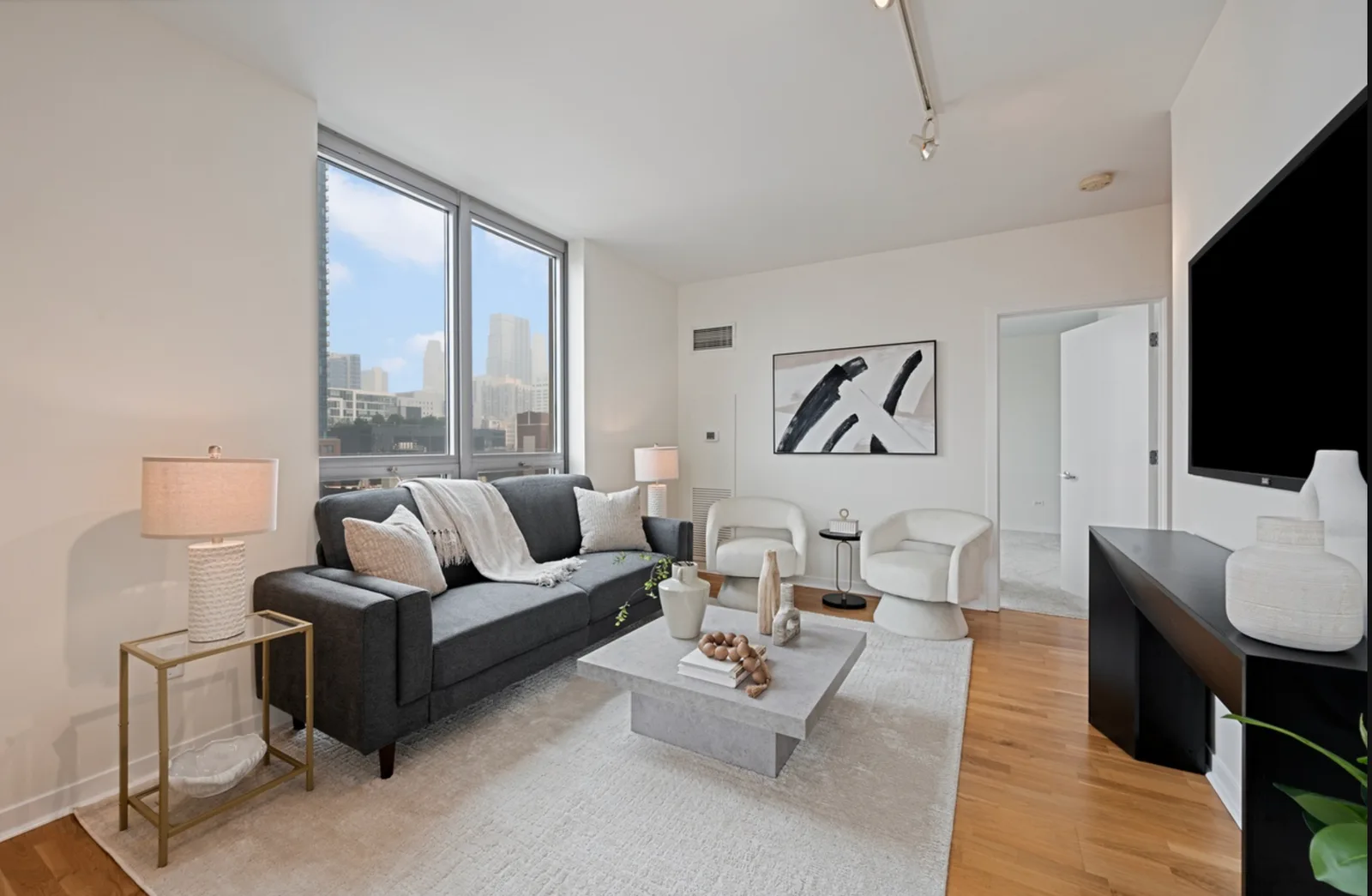 Staged home at 200 W Grand, River North